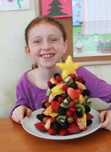 fruit christmas tree craft for kids