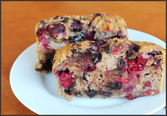 raspberry chocolate chip banana bread 